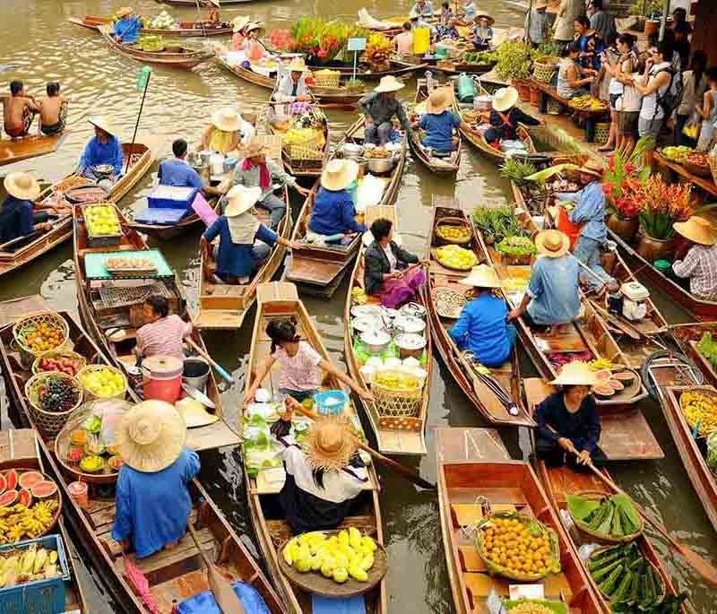 Tập trung nhiều hàng hóa của các miền trên Thái Lan 