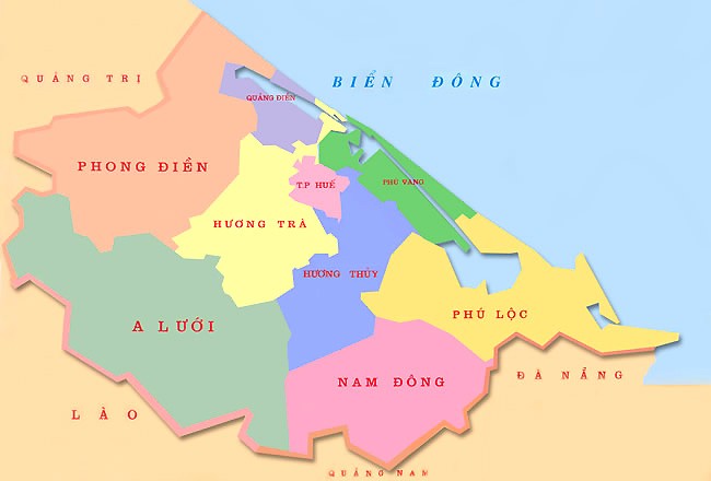 Bản đồ du lịch tỉnh Thừa Thiên Huế