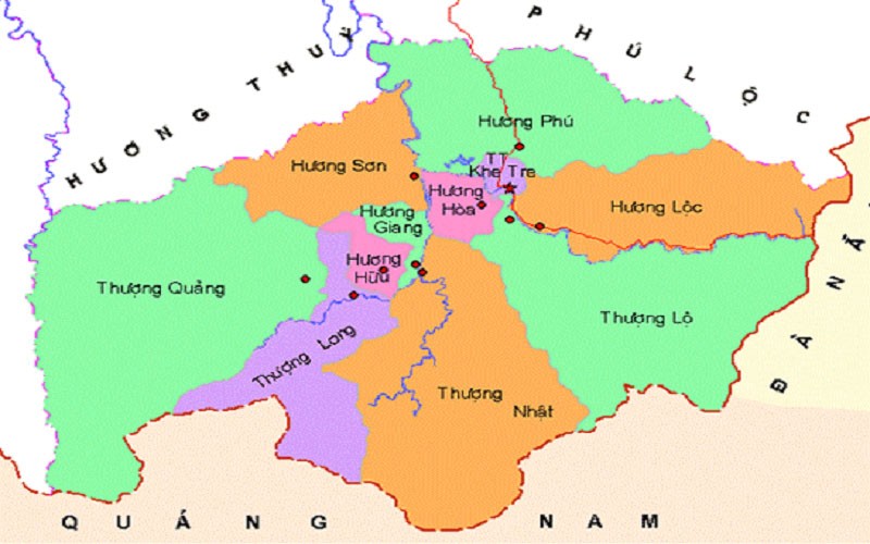 Bản đồ huyện Nam Giang