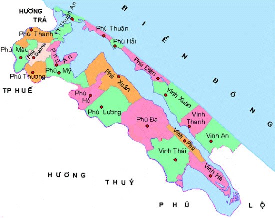 Bản đồ huyện Phú Vang 
