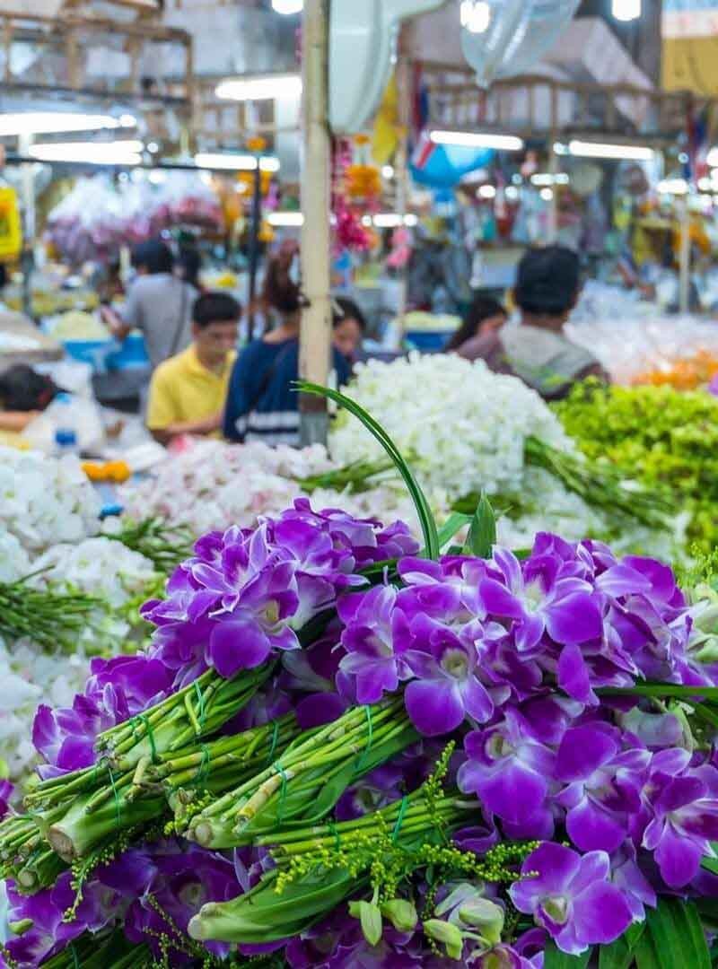 Đến Thái Lan đừng quên ghé chợ hoa Pak Khlong