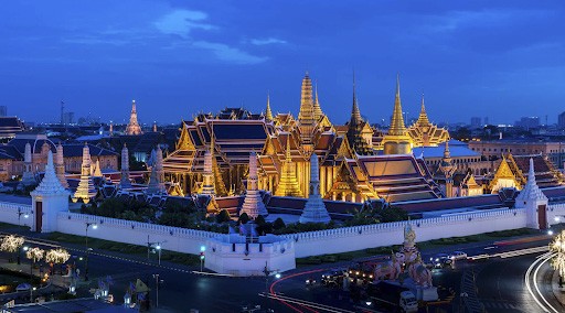 Vẻ đẹp của Hoàng cung Thái Lan về đêm
