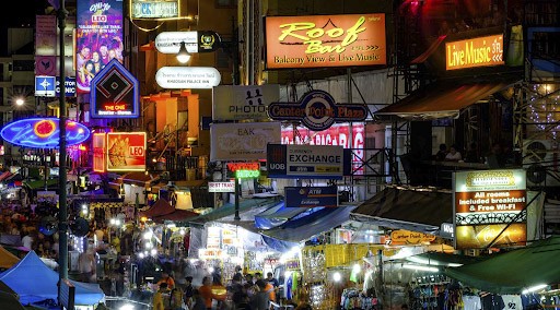 Khu phố Tây Khao San, địa điểm du lịch Bangkok Thái Lan