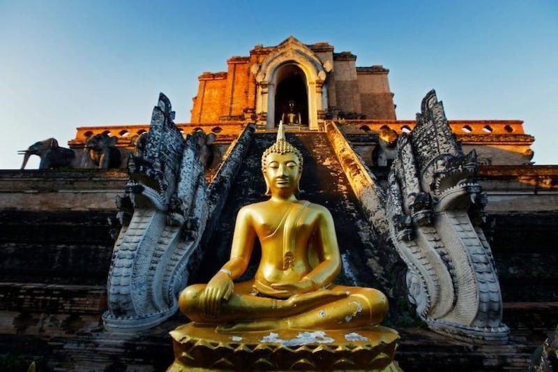 Kiến trúc độc đáo tại Chùa Wat Chedi Luang