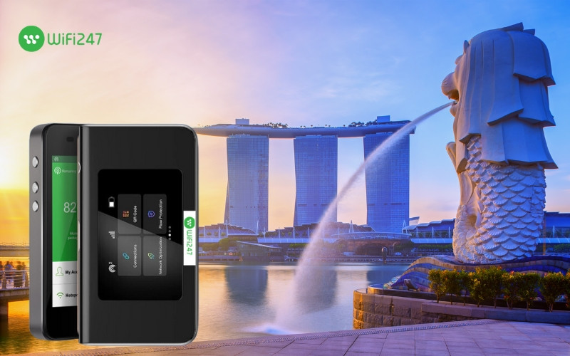 Sim du lịch Singapore - Cục phát Wifi
