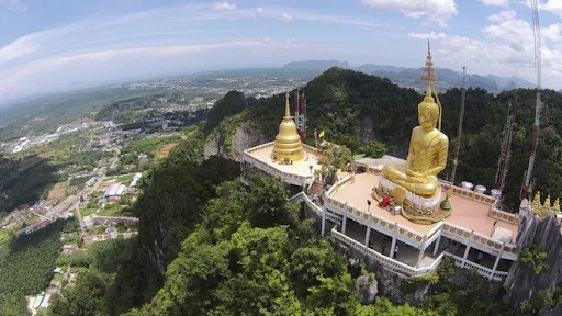 Đỉnh núi hang cọp Tiger Cave Temple ở Thái Lan