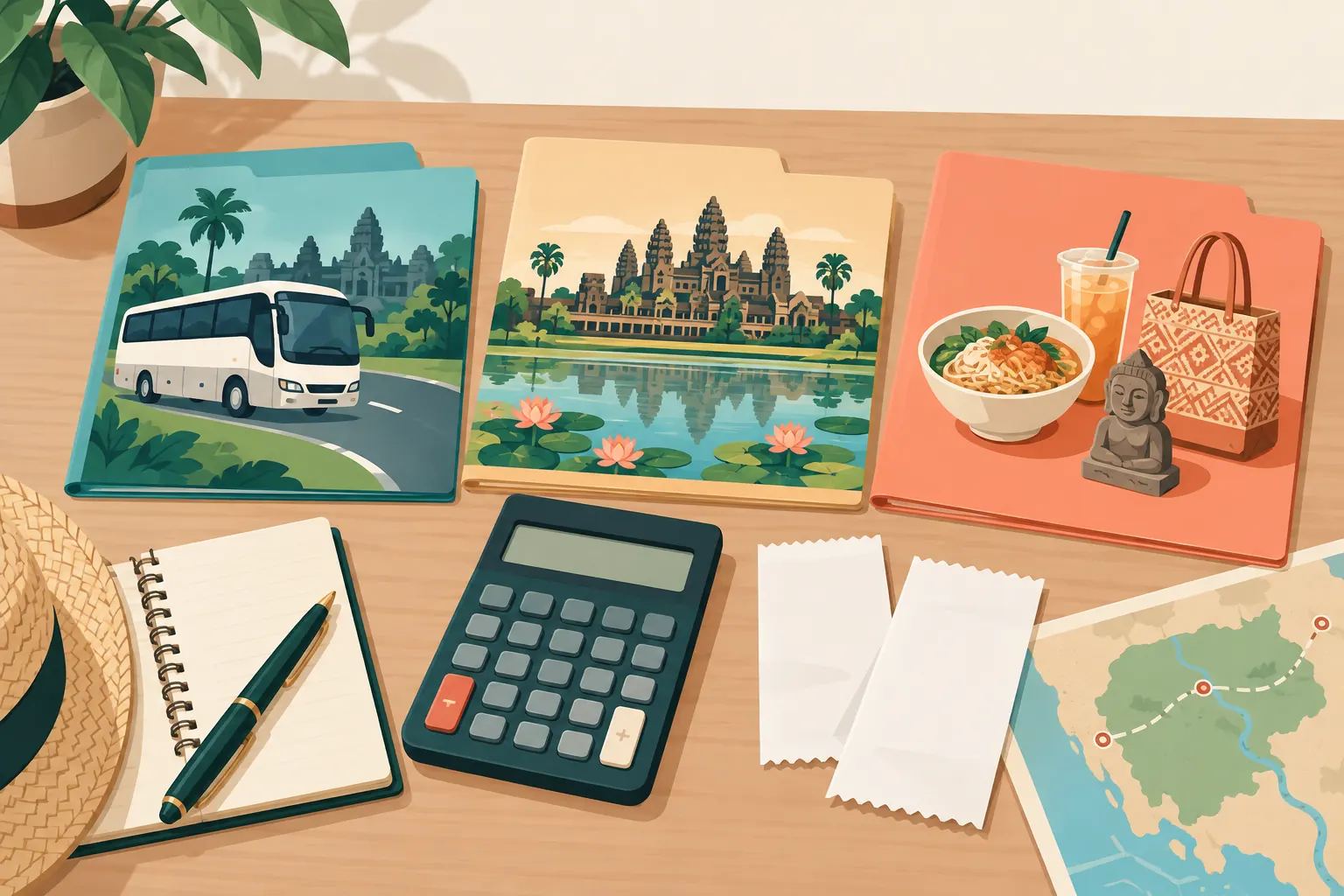 Minh họa tách tiền tour, dịch vụ mua thêm và chi tiêu cá nhân