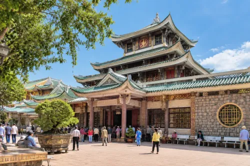 Hình minh họa công trình tín ngưỡng tại Châu Đốc