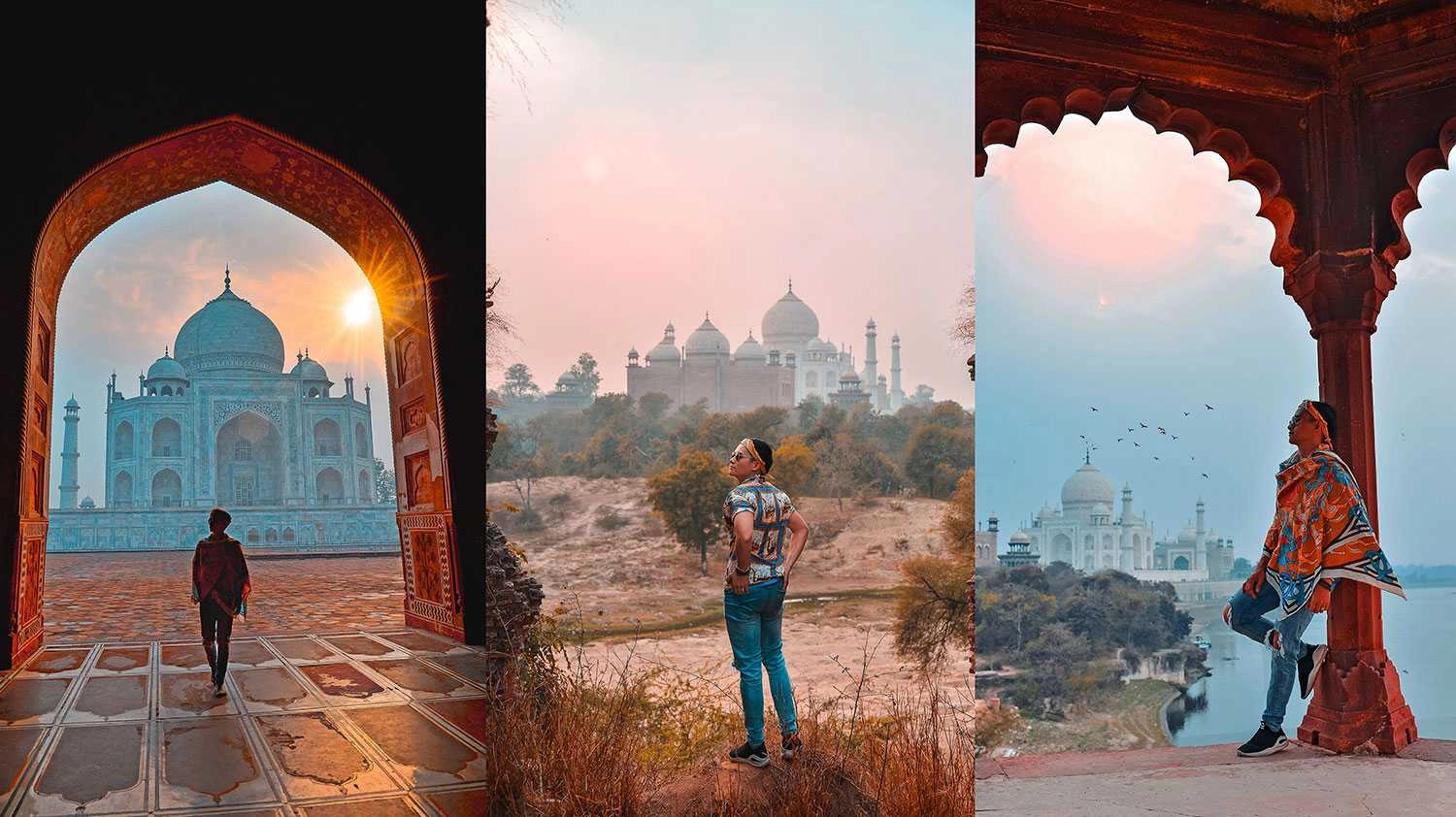 Du khách check-in tại Taj Mahal Ấn Độ