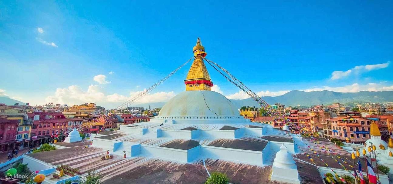 Khung cảnh Kathmandu Nepal với đền chùa và kiến trúc cổ kính