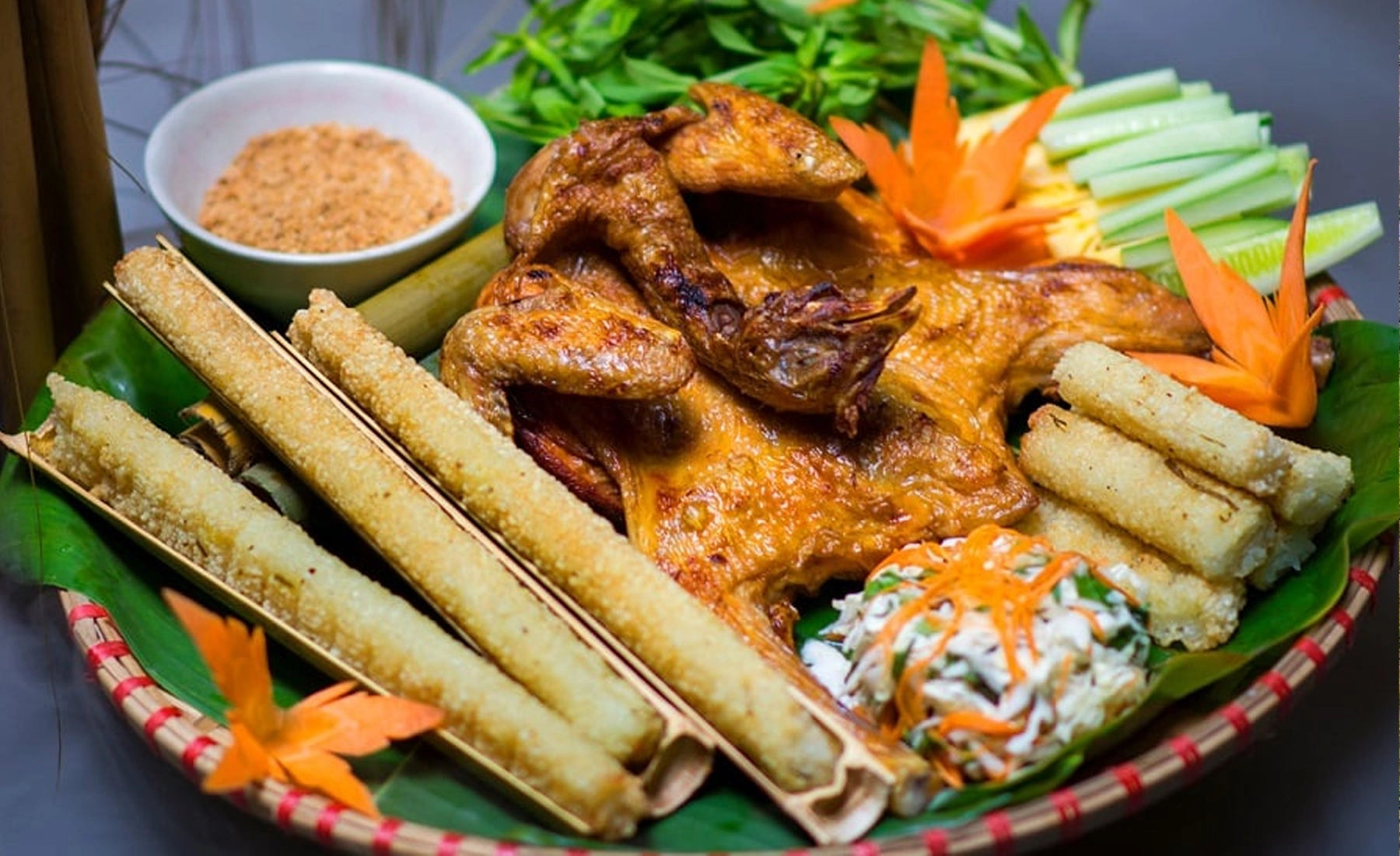 ga nướng cơm lam măng đen