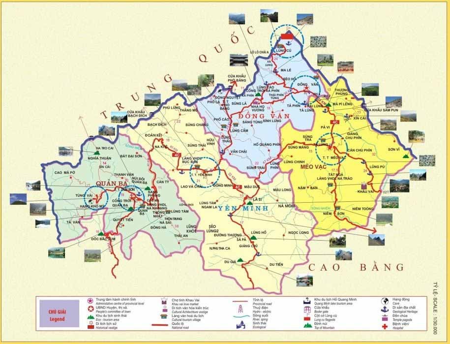 Bản đồ du lịch bằng giấy của Hà Giang