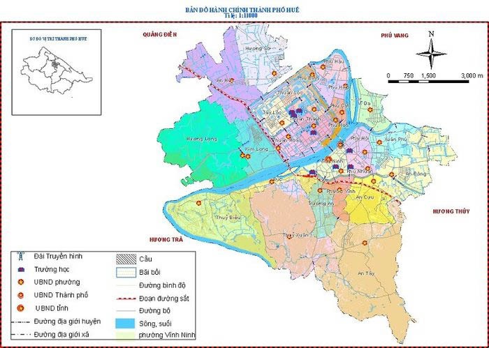 Bản đồ du lịch Thành Phố Huế