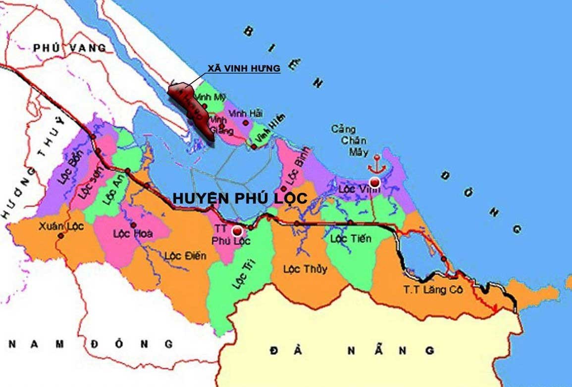 Bản đồ huyện Phú Lộc