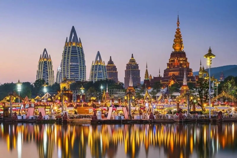 chợ đêm tại Tây Song Bản Nạp