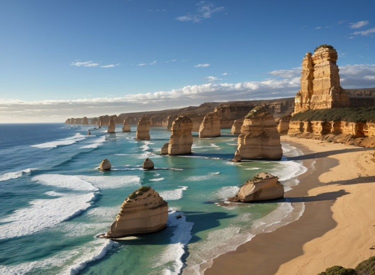12 Vị Tông Đồ trên Great Ocean Road Úc với các cột đá vôi kỳ vĩ giữa đại dương