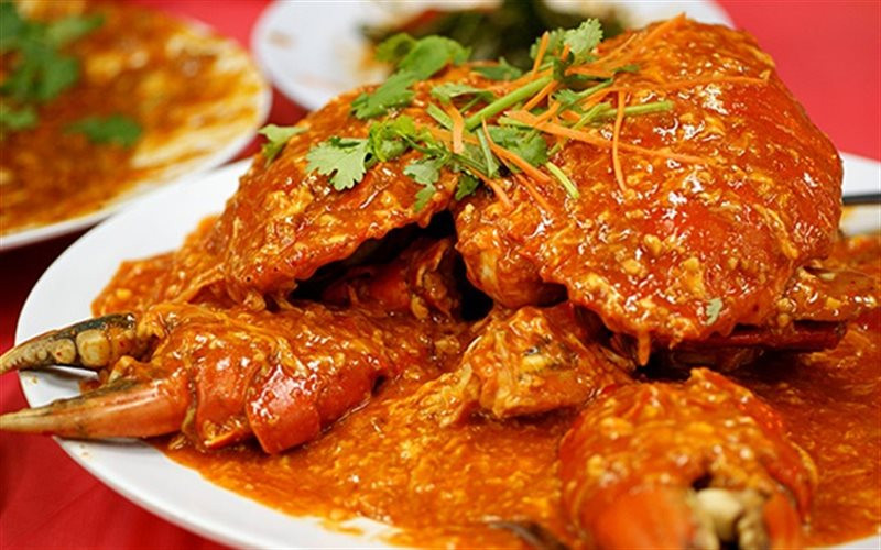Ẩm thực Singapore - Cua sốt cay Singapore Ẩm thực Singapore - Cua sốt cay Singapore