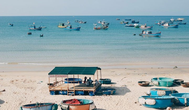 Làng chài ở ven biển Quy Nhơn