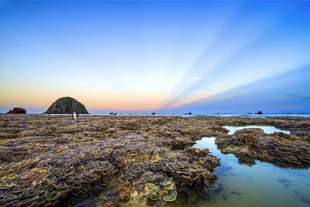 Theo người dân địa phương, thủy triều chỉ cạn vào buổi chiều những ngày đầu tháng, hoặc giữa tháng âm lịch. Mỗi đợt nước xuống thường kéo dài 2-3 ngày. Nếu bỏ lỡ, bạn phải đợi nửa tháng mới có thể ngắm san hô trên cạn. Bởi vậy, nếu có ý định du lịch hòn Yến, bạn phải canh thời gian để chiêm ngưỡng cảnh đẹp có 1-0-2 này. Ảnh: Tran Van Hong. Theo người dân địa phương, thủy triều chỉ cạn vào buổi chiều những ngày đầu tháng, hoặc giữa tháng âm lịch. Mỗi đợt nước xuống thường kéo dài 2-3 ngày. Nếu bỏ lỡ, bạn phải đợi nửa tháng mới có thể ngắm san hô trên cạn. Bởi vậy, nếu có ý định du lịch hòn Yến, bạn phải canh thời gian để chiêm ngưỡng cảnh đẹp có 1-0-2 này. Ảnh: Tran Van Hong.